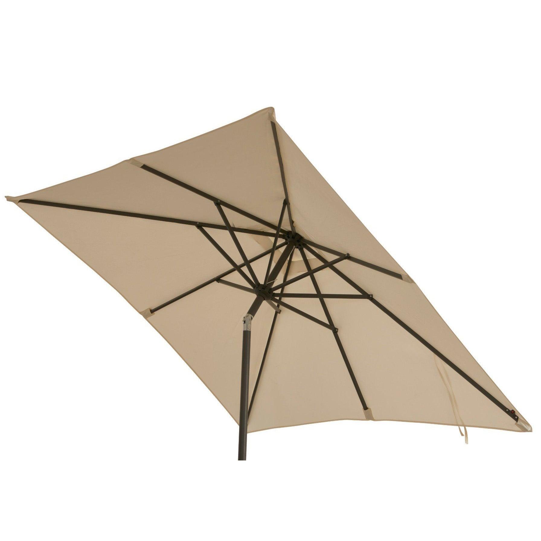 OUTLET- Square 2.2m Parasol Grey - Laura James