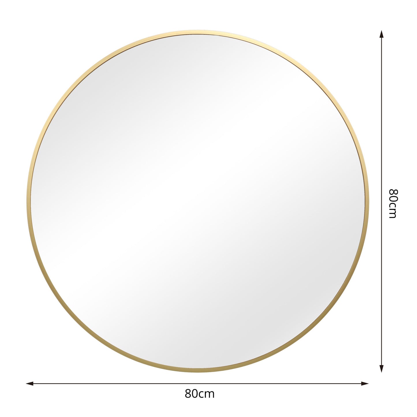 Pandora round mirror - large - gold - Laura James