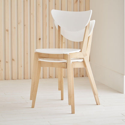 Paul stackable chairs x2 - white - Laura James