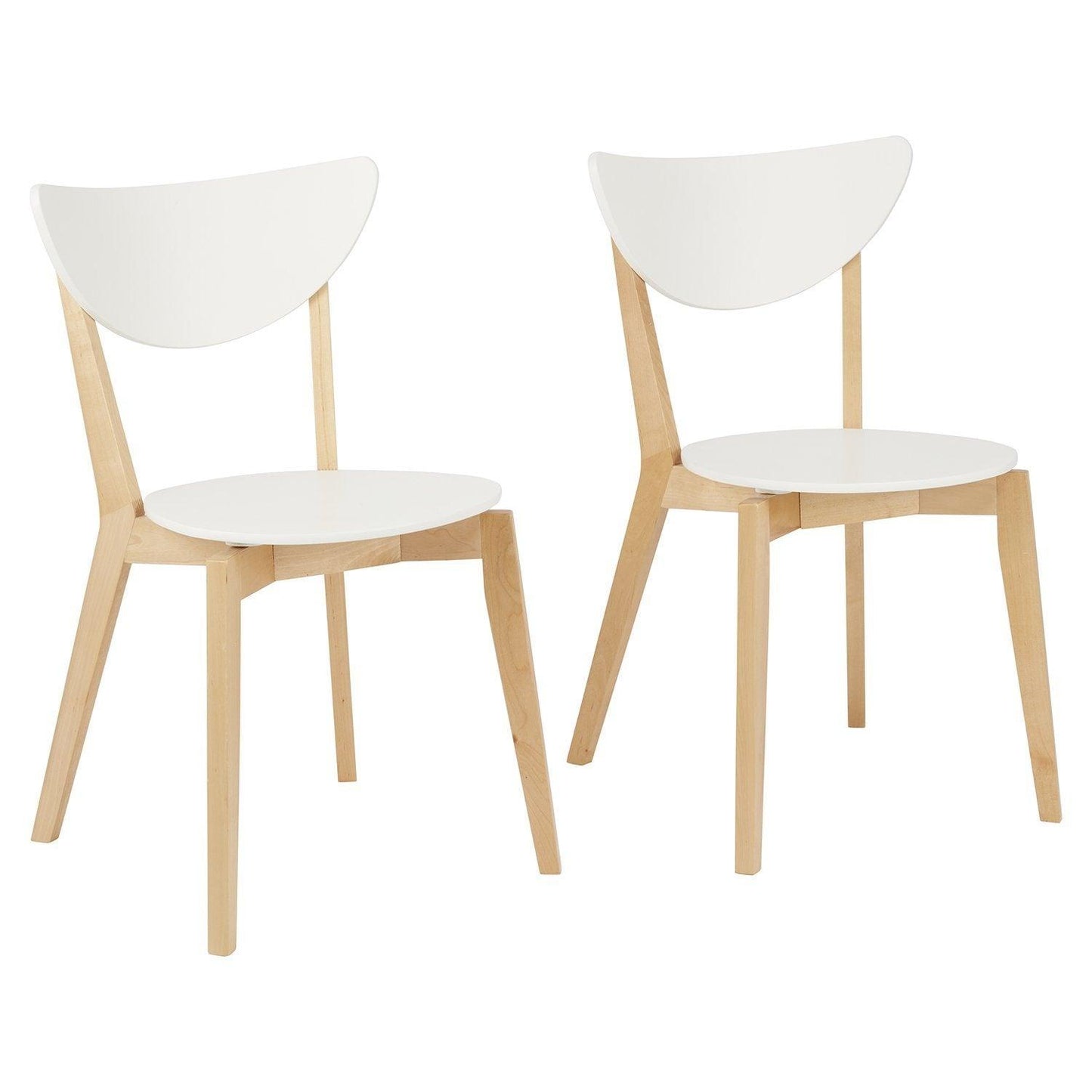 Paul stackable chairs x2 - white - Laura James