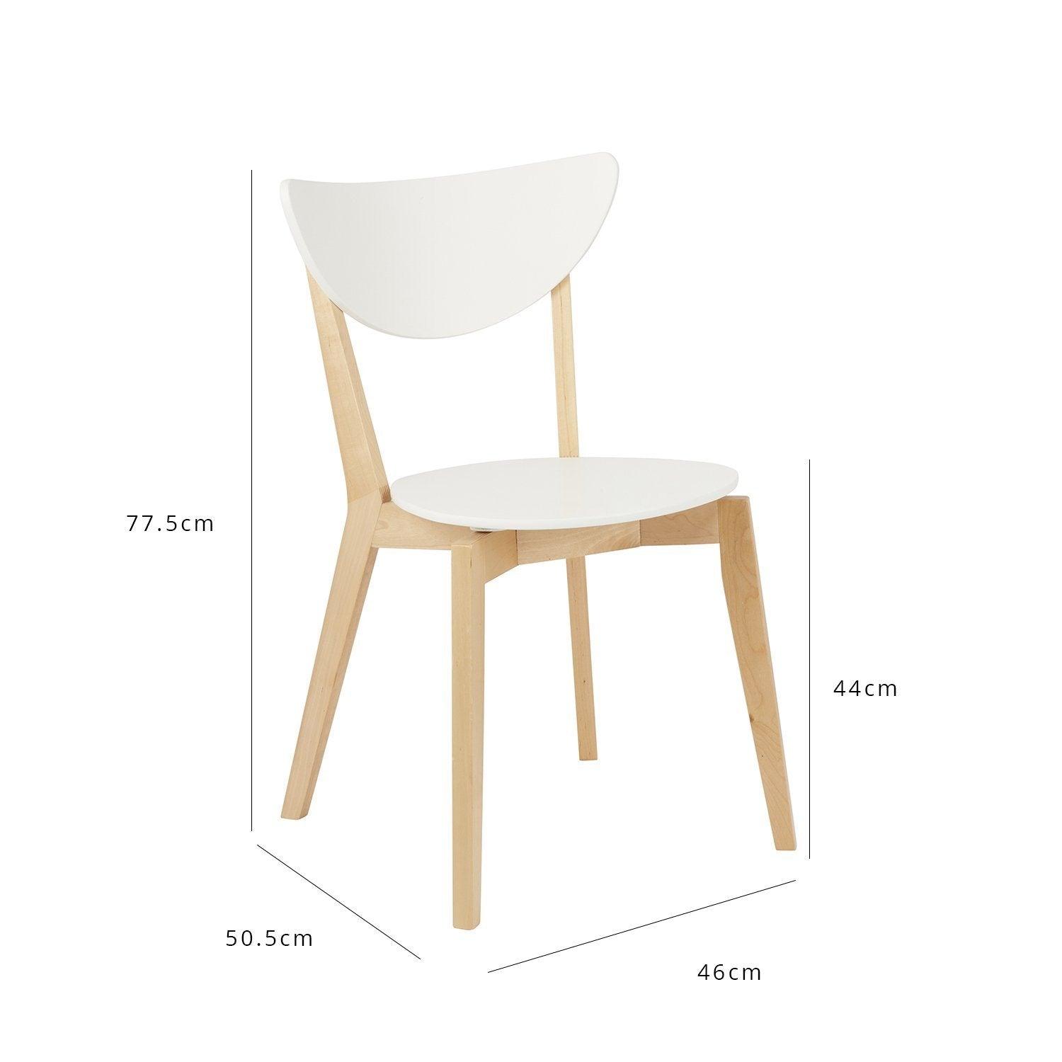 Paul stackable chairs x2 - white - Laura James