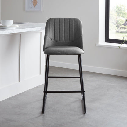 Sheffield bar stool - grey  - Laura James