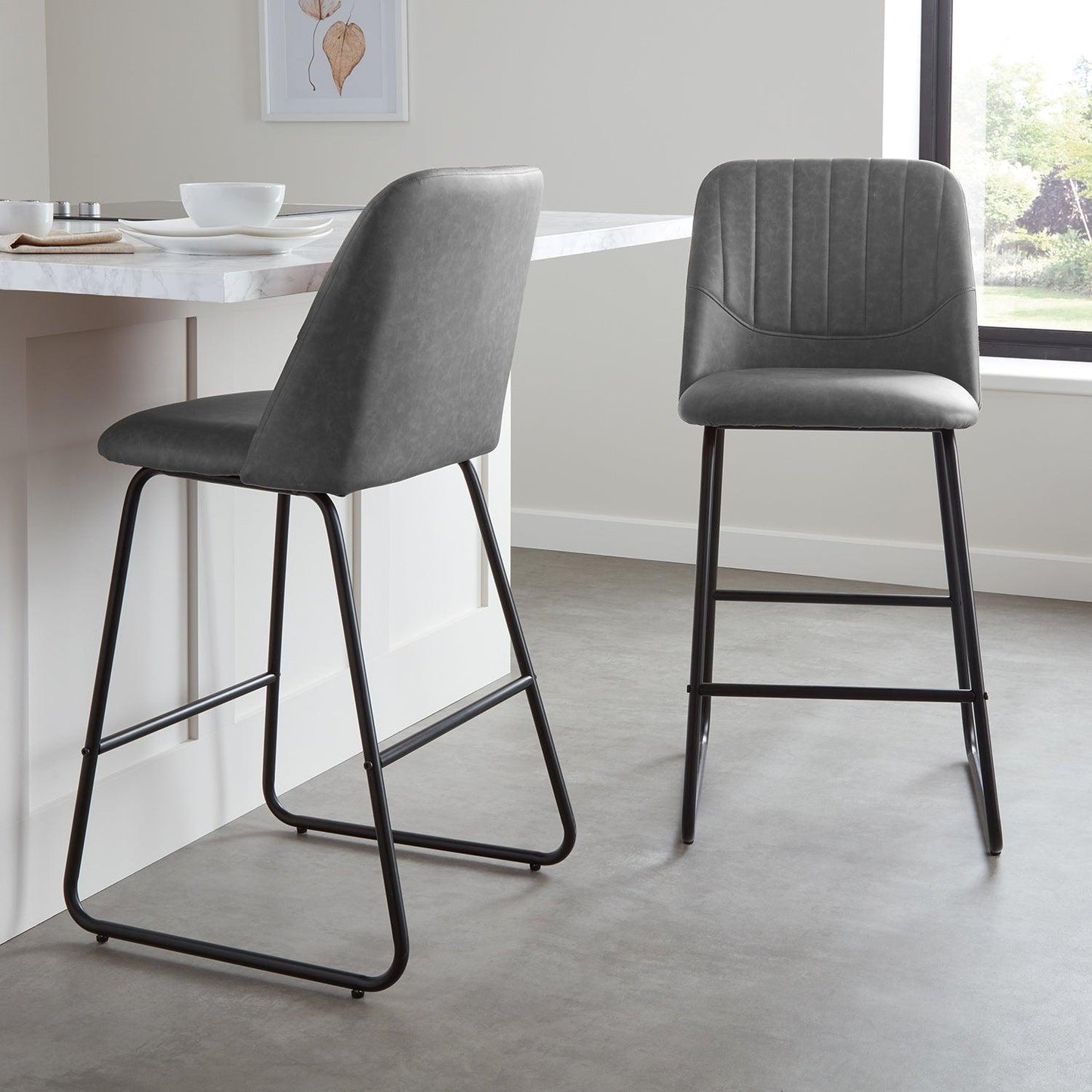 Sheffield bar stool - grey - Laura James