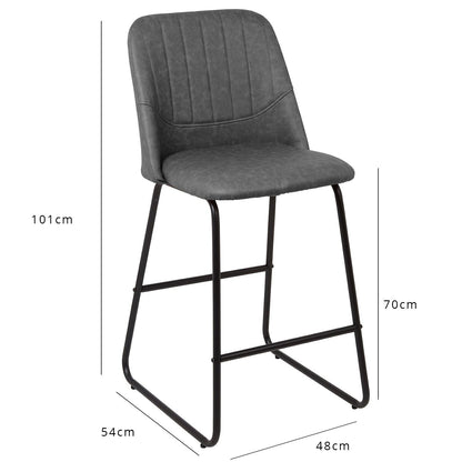 Sheffield bar stool - grey - Laura James