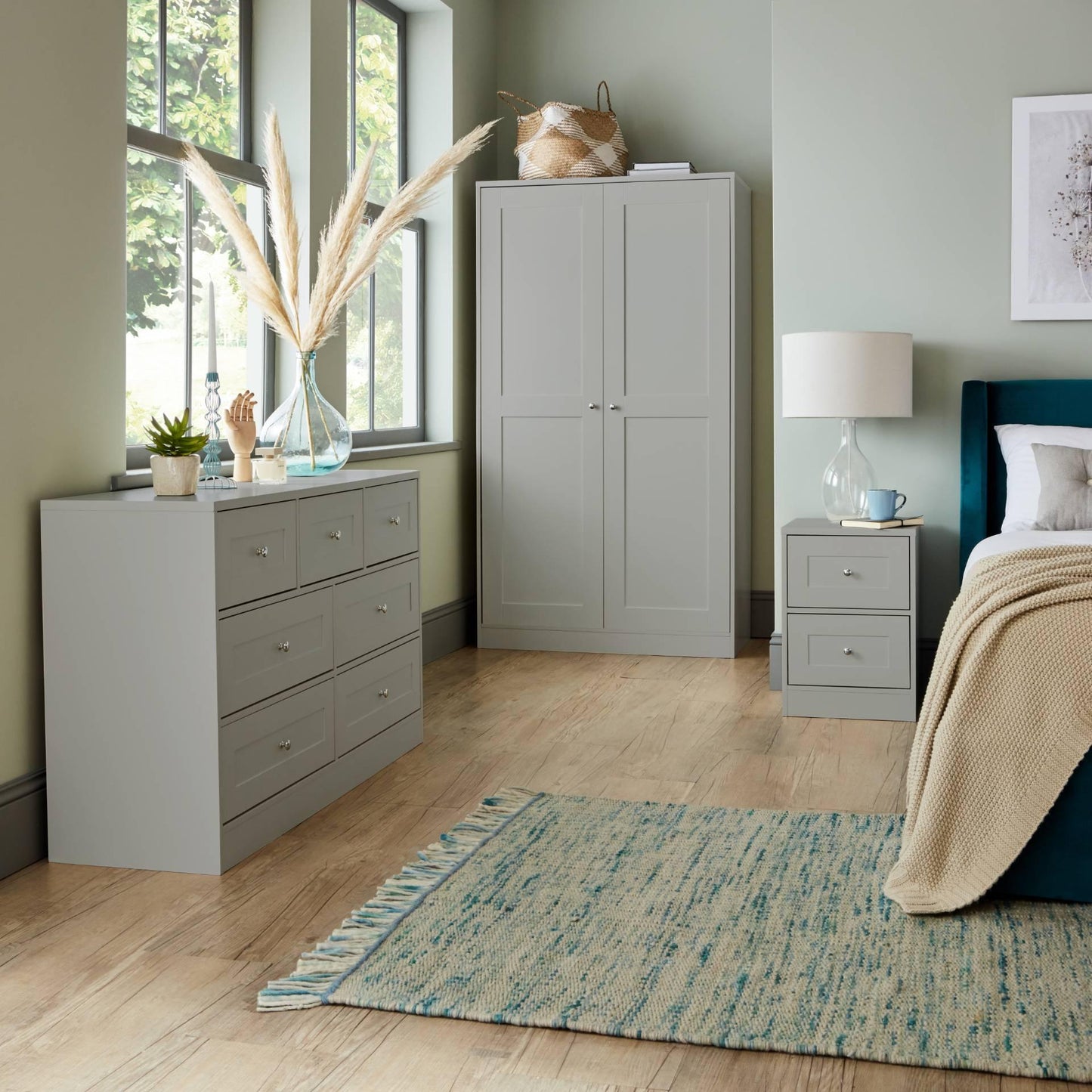 Stevie Shaker Style Wardrobe Grey - Laura James