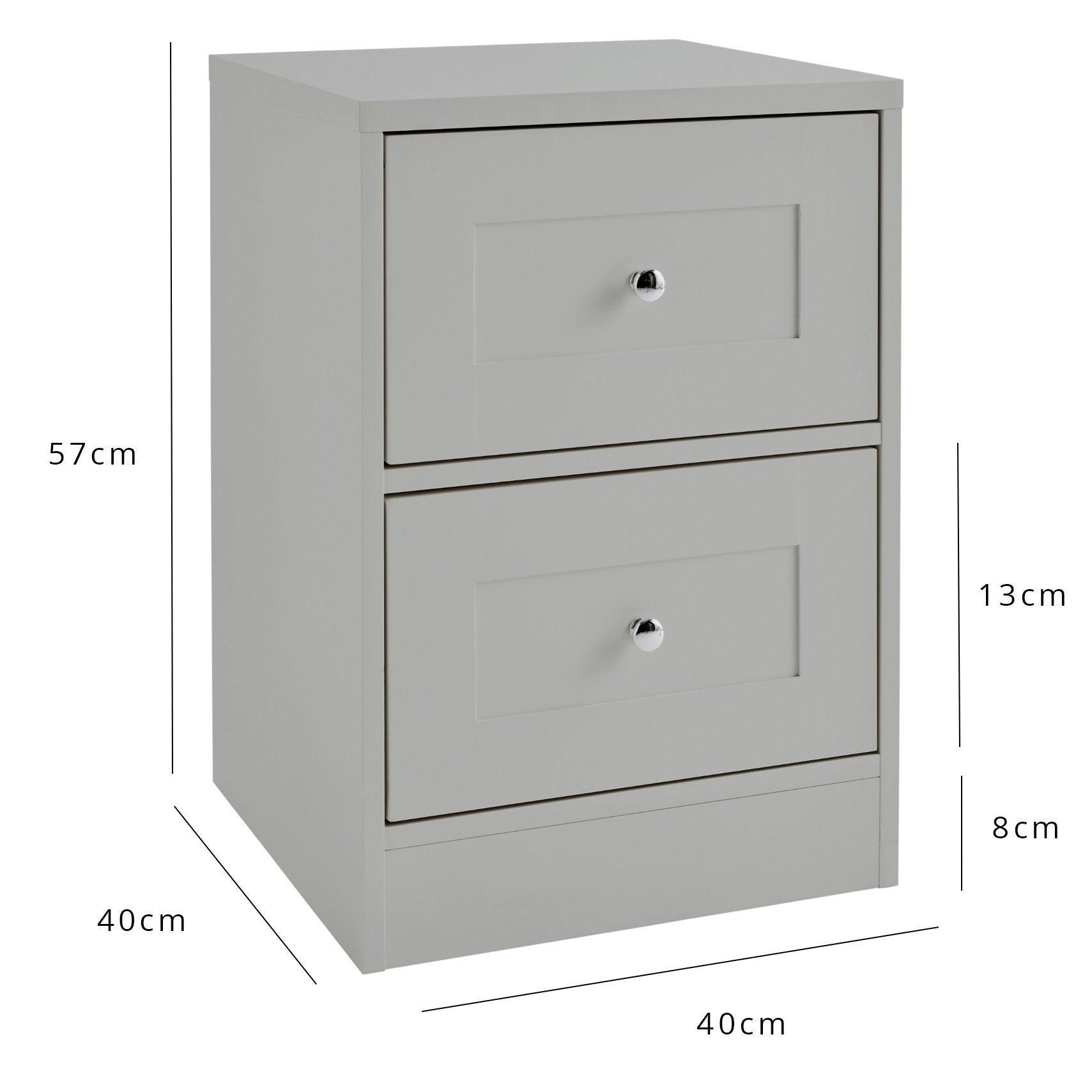 Stevie Chest of Drawers - 3 Over 4 Grey - Laura James