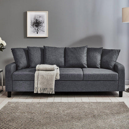 Tracy 3 seater sofa - grey linen - Laura James