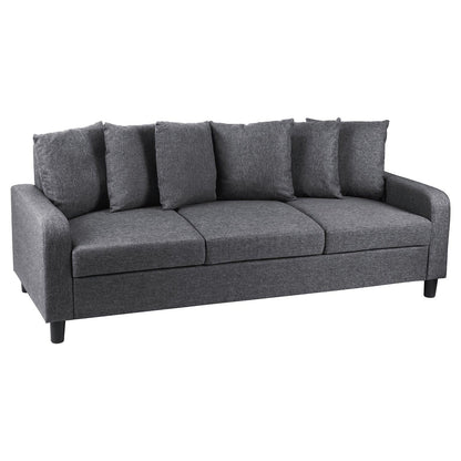 Tracy 3 seater sofa - grey linen - Laura James