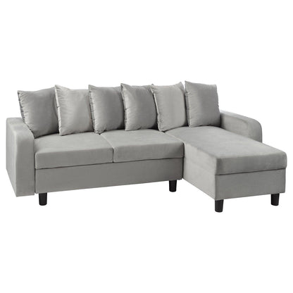 Tracy corner sofa - grey velvet - Laura James