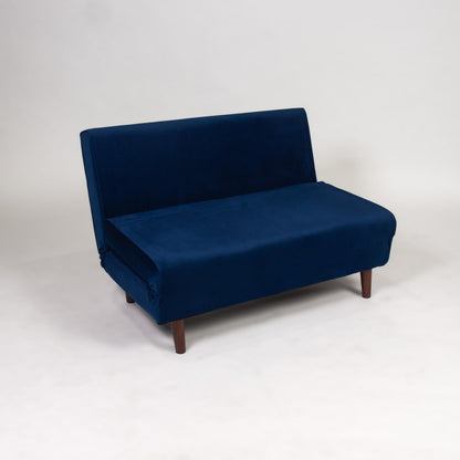 Una Blue Velvet Double Sofa Bed - Laura James