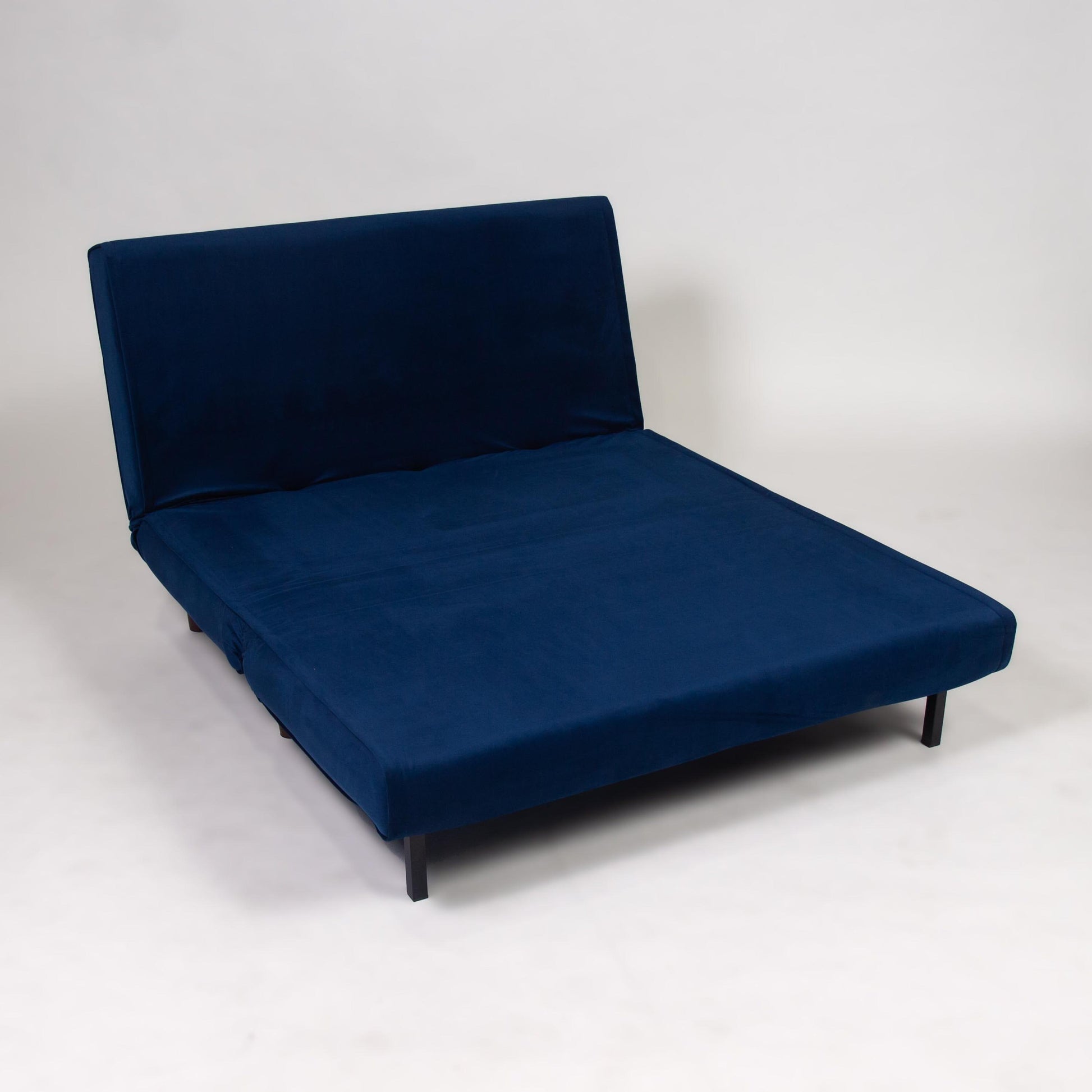 Una Blue Velvet Double Sofa Bed - Laura James