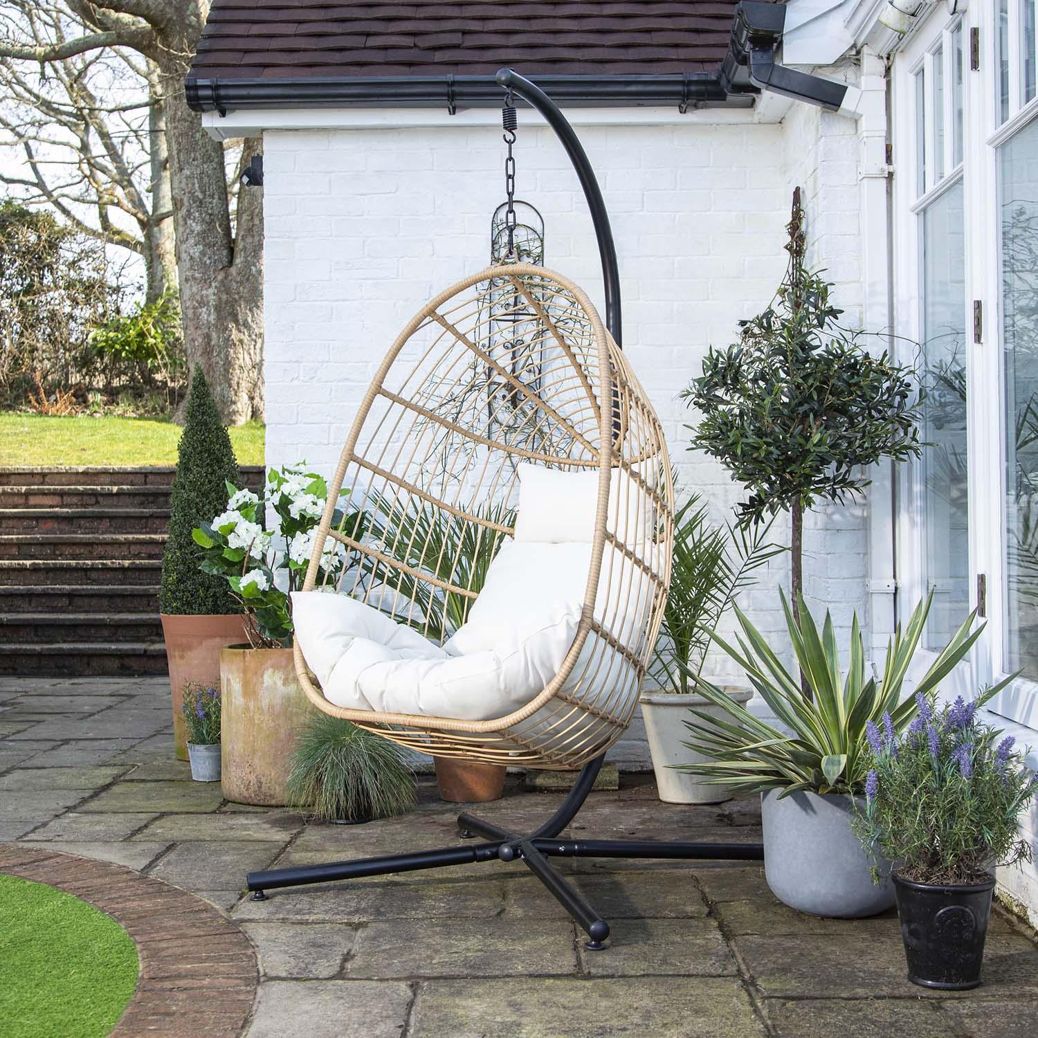 Egg hanging chair outdoor sale