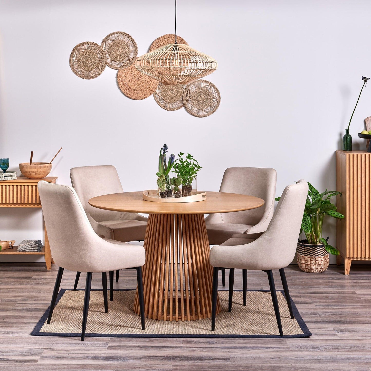 Willow Round Dining Table Natural - Laura James